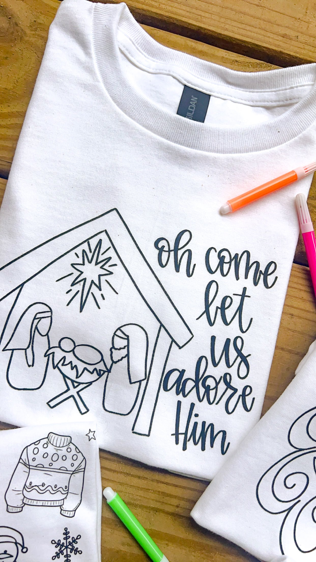 Color Your Own Christmas Tee