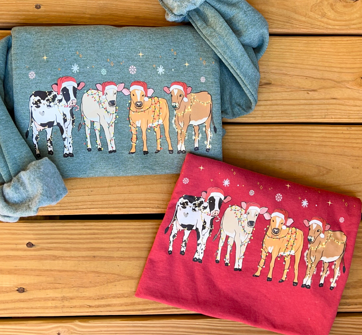 Comfort Colors Christmas Cows T-Shirt