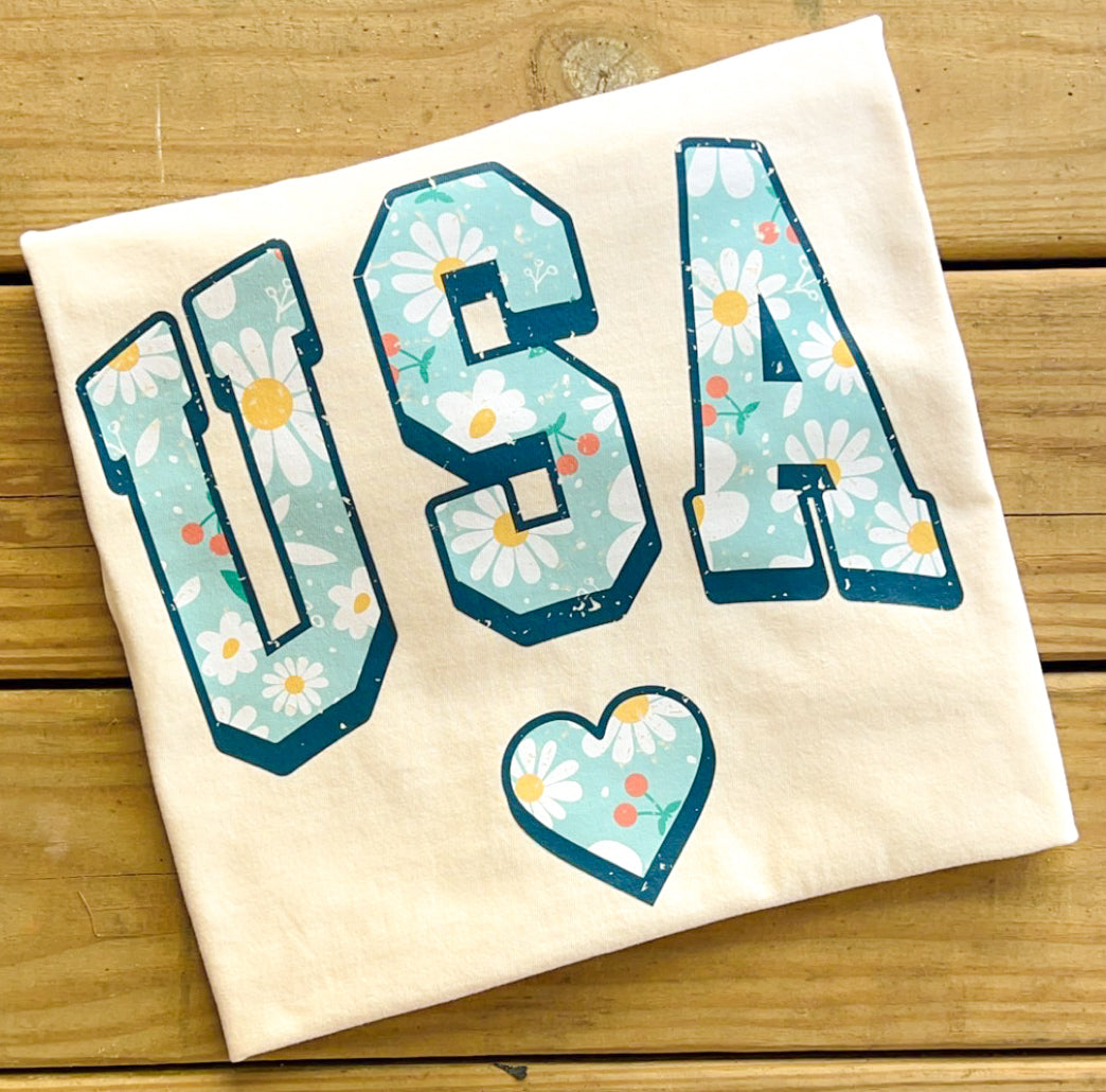 USA Varsity Letters - Comfort Colors