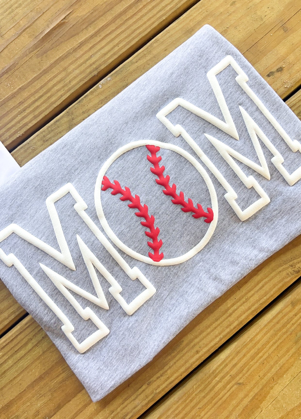 3D Puff Baseball Mom/Mama T-Shirt
