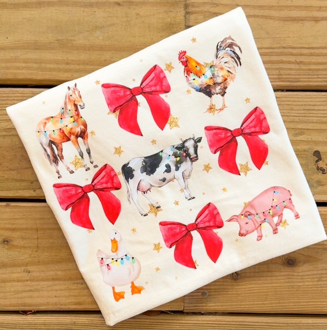 Christmas Farm Animal Collage - Comfort Colors