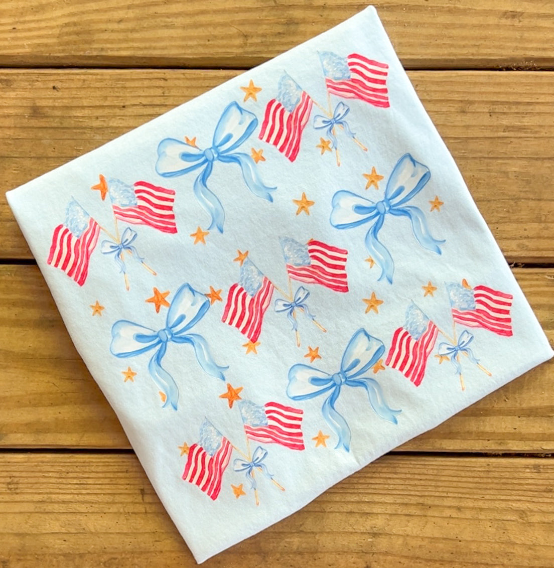 Watercolor Flags & Bows Collage - Comfort Colors