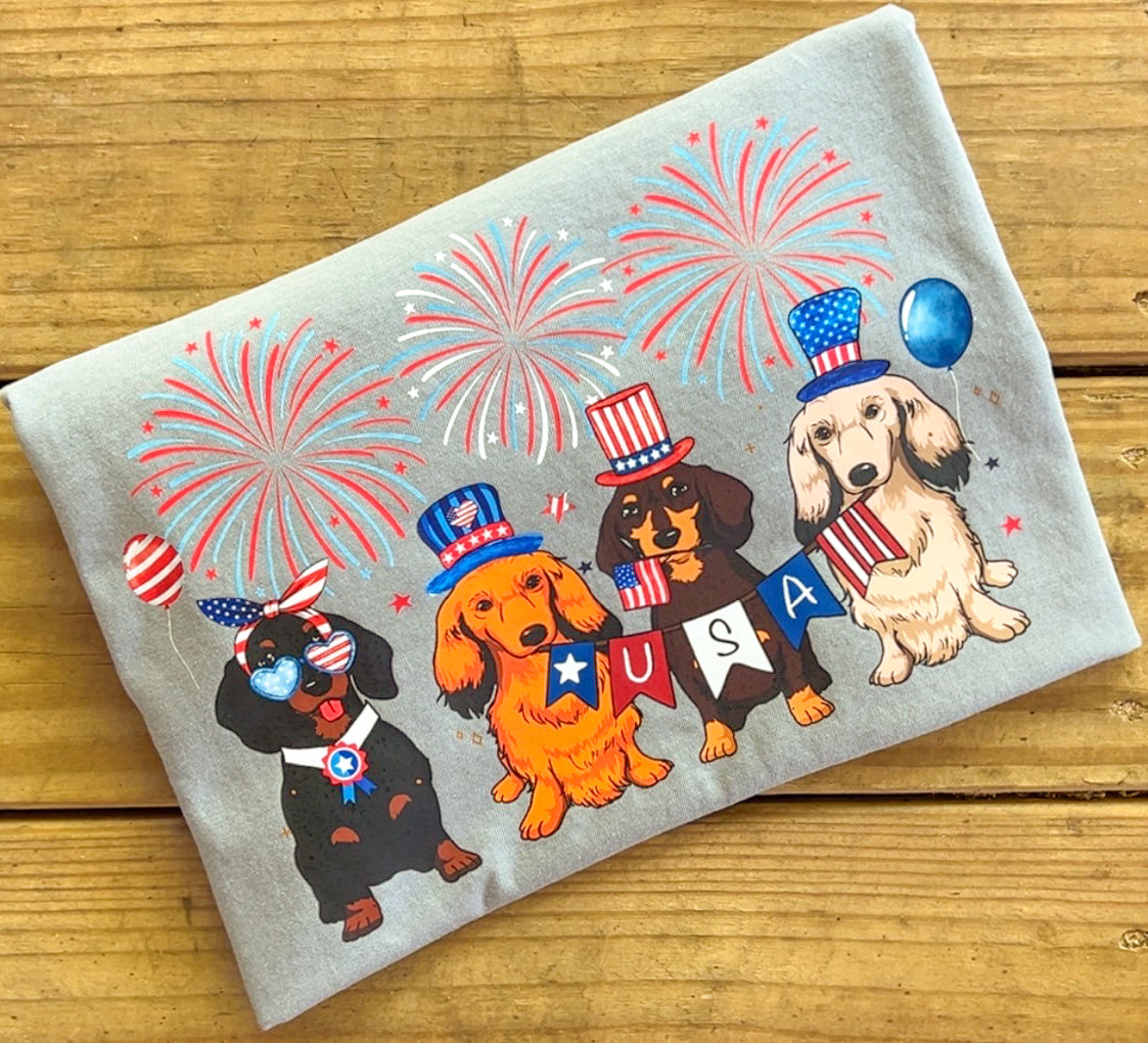 Patriotic Weenie Dogs - Comfort Colors