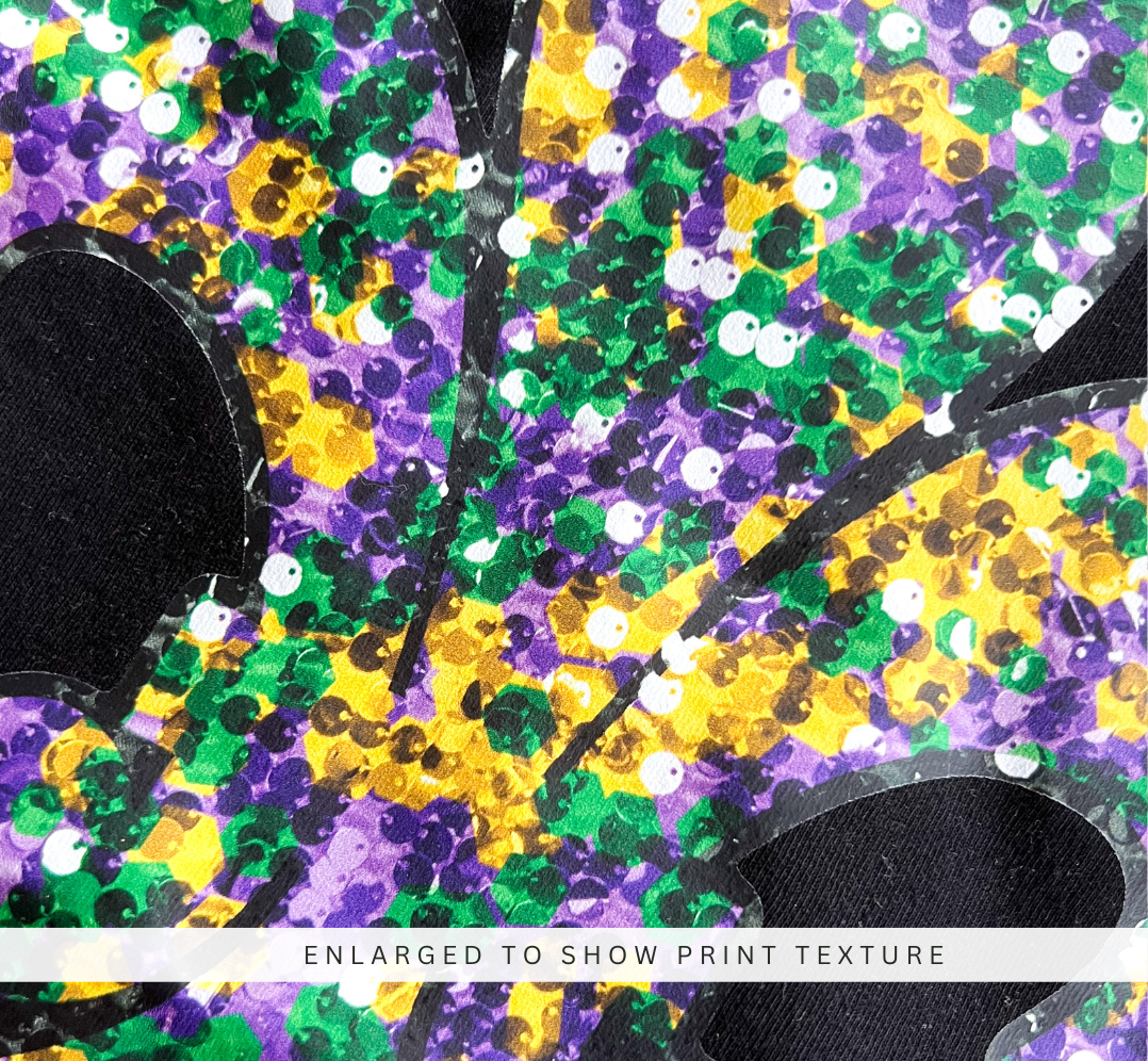 *Faux* Sequin Fleur de Lis