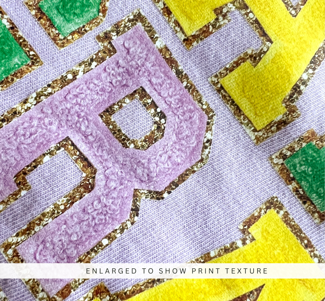 *Faux* Chenille Patch Mardi Gras Mambo T-Shirt