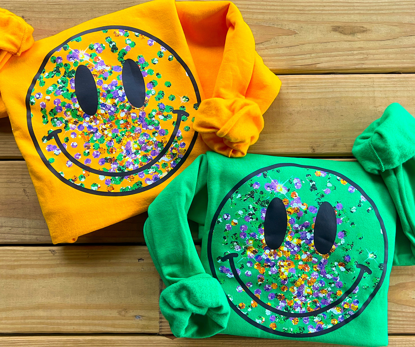 *Faux* Bedazzled Smiley Face Sweatshirt