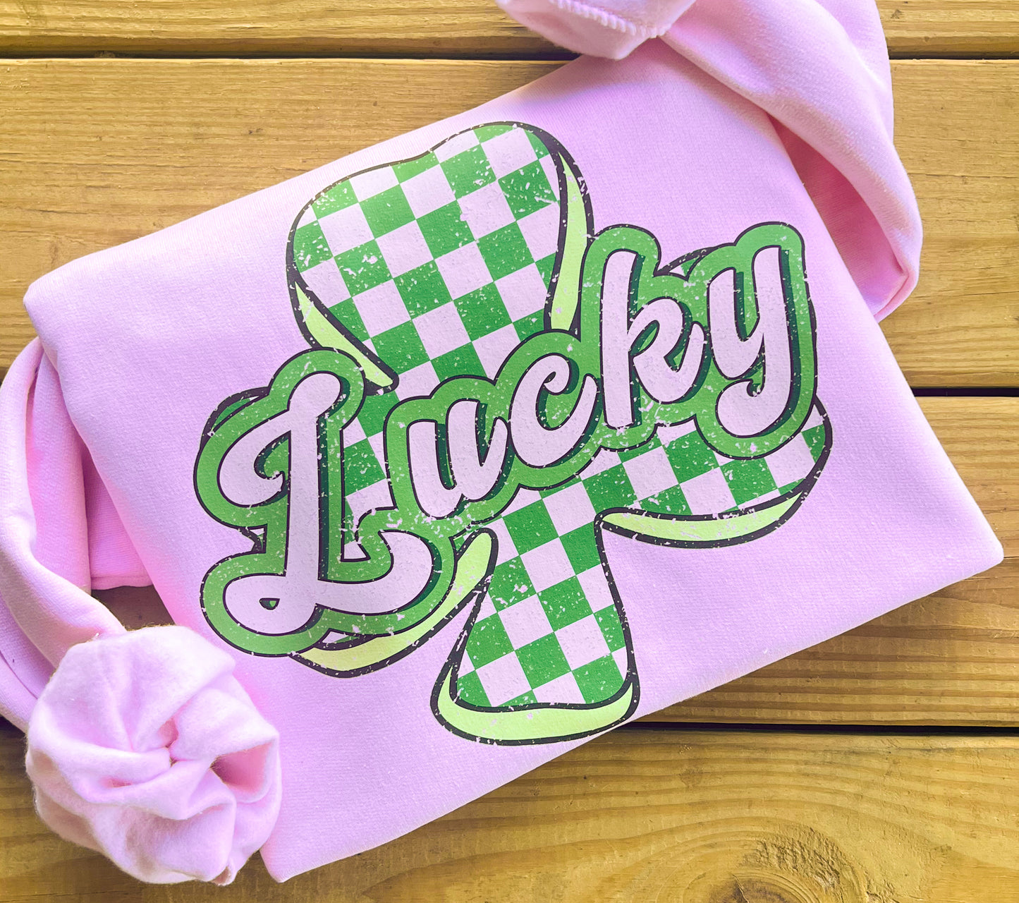 Pink Lucky Clover Sweatshirt