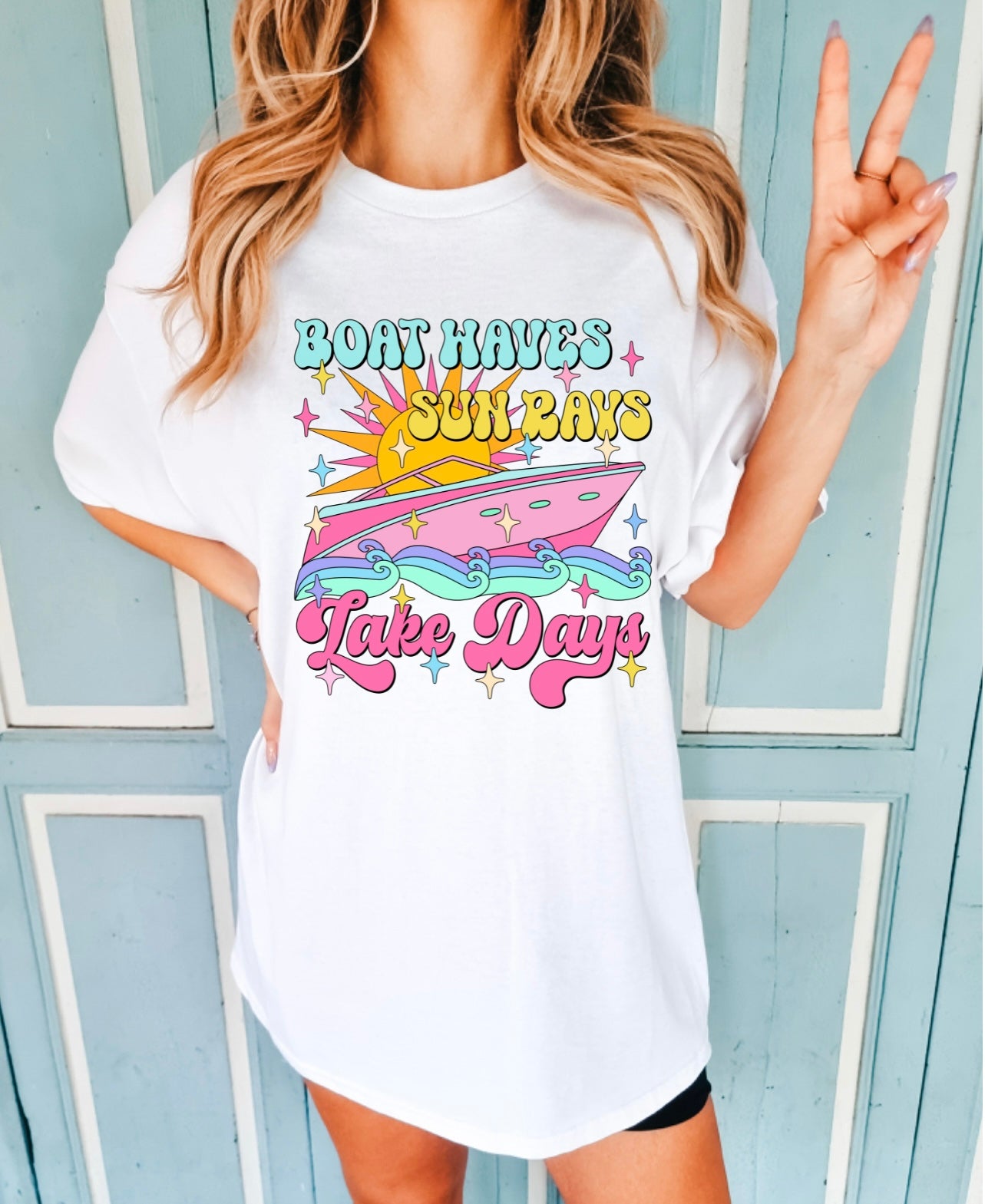Boat Waves, Sun Rays, Lake Days T-Shirt