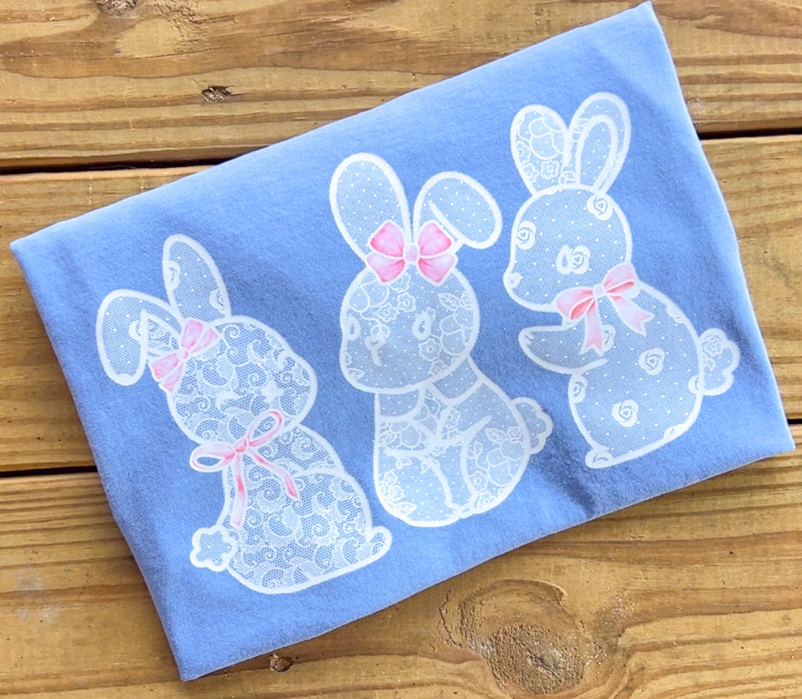 Faux Lace Bunnies - Comfort Colors