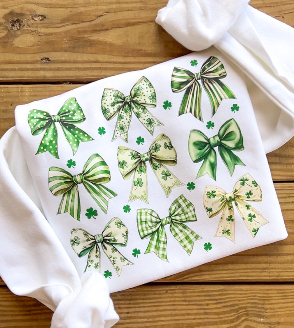 Green & White Bow Collage