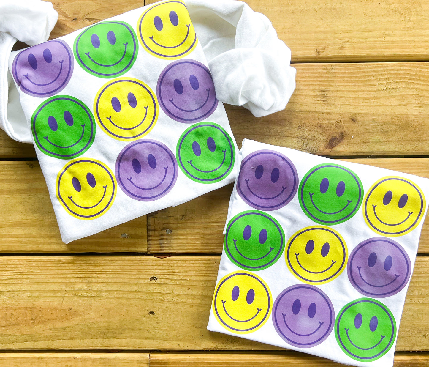 Mardi Gras Smiley Faces