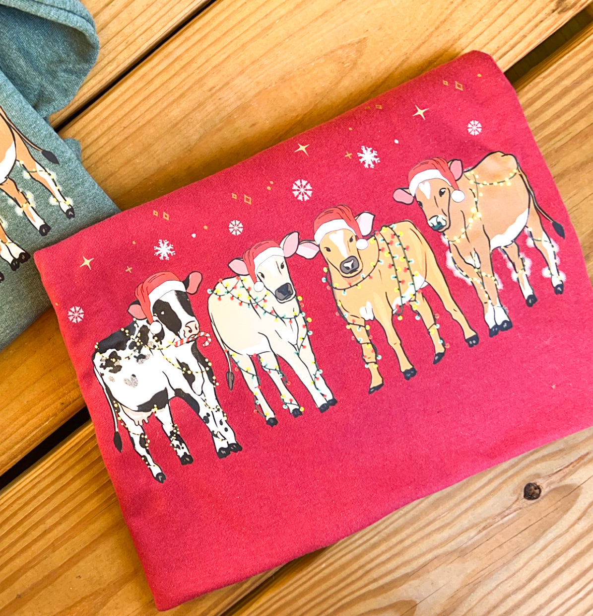 Comfort Colors Christmas Cows T-Shirt