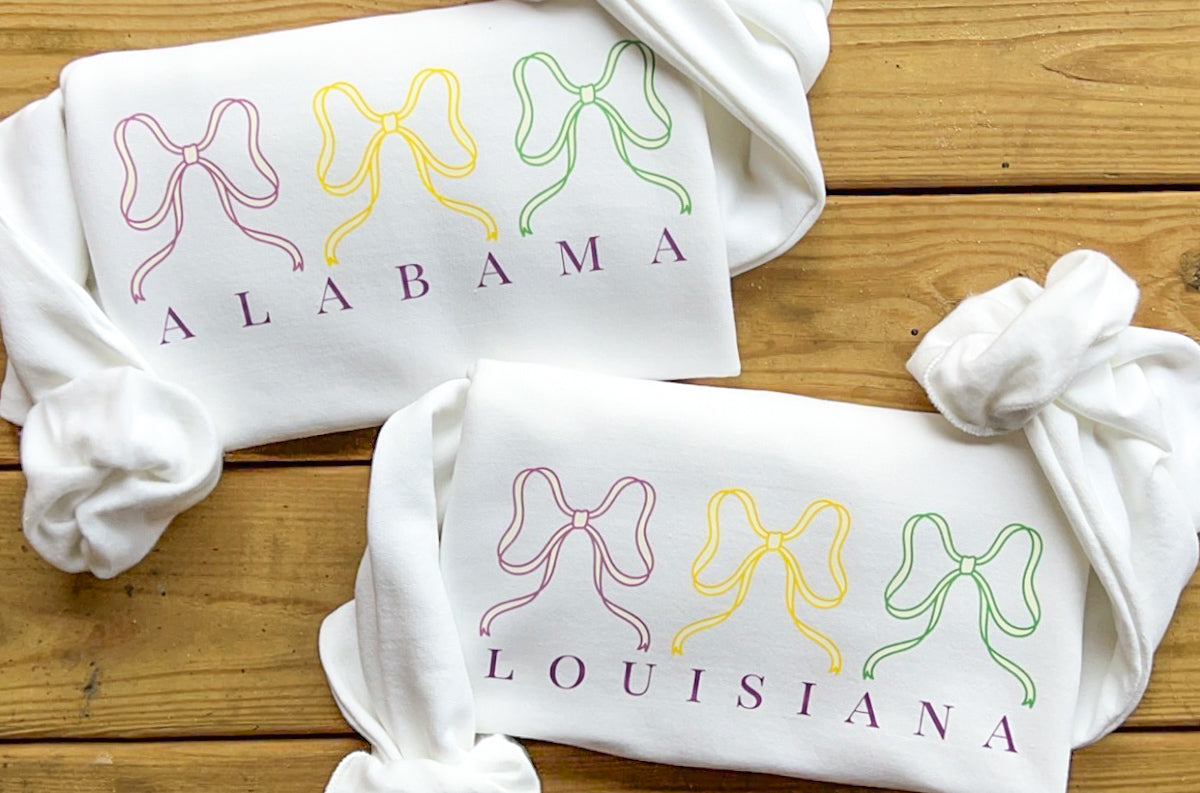 Coquette Bow Mardi Gras States