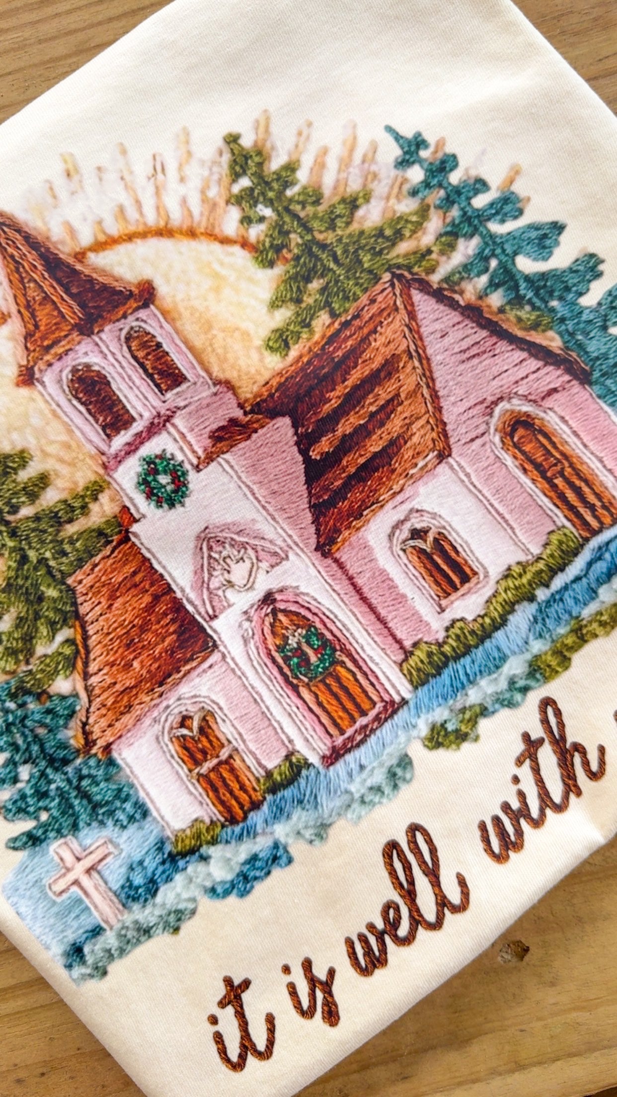 Faux Embroidery It is Well - Comfort Colors