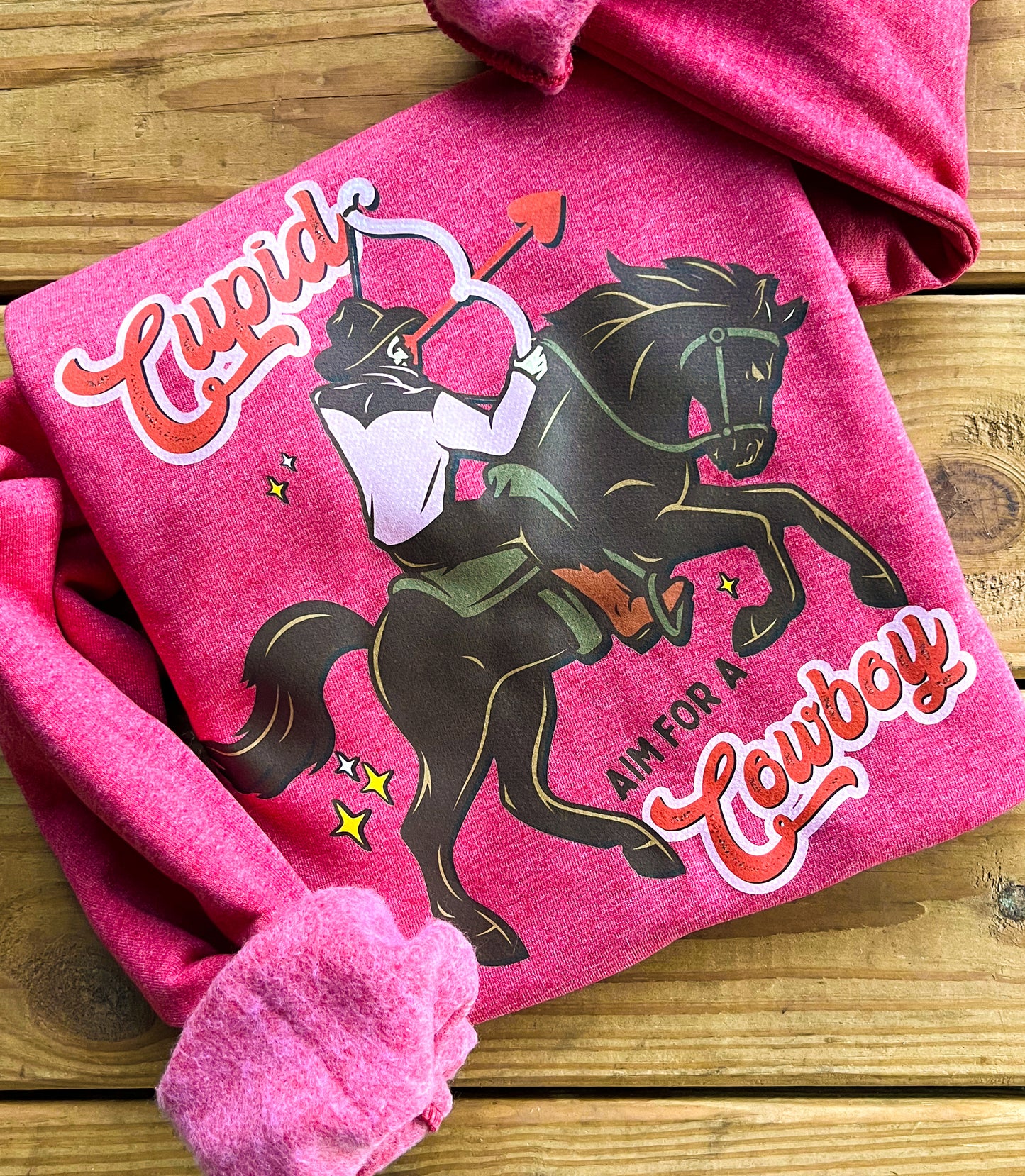 Cupid Aim For A Cowboy Sweatshirt