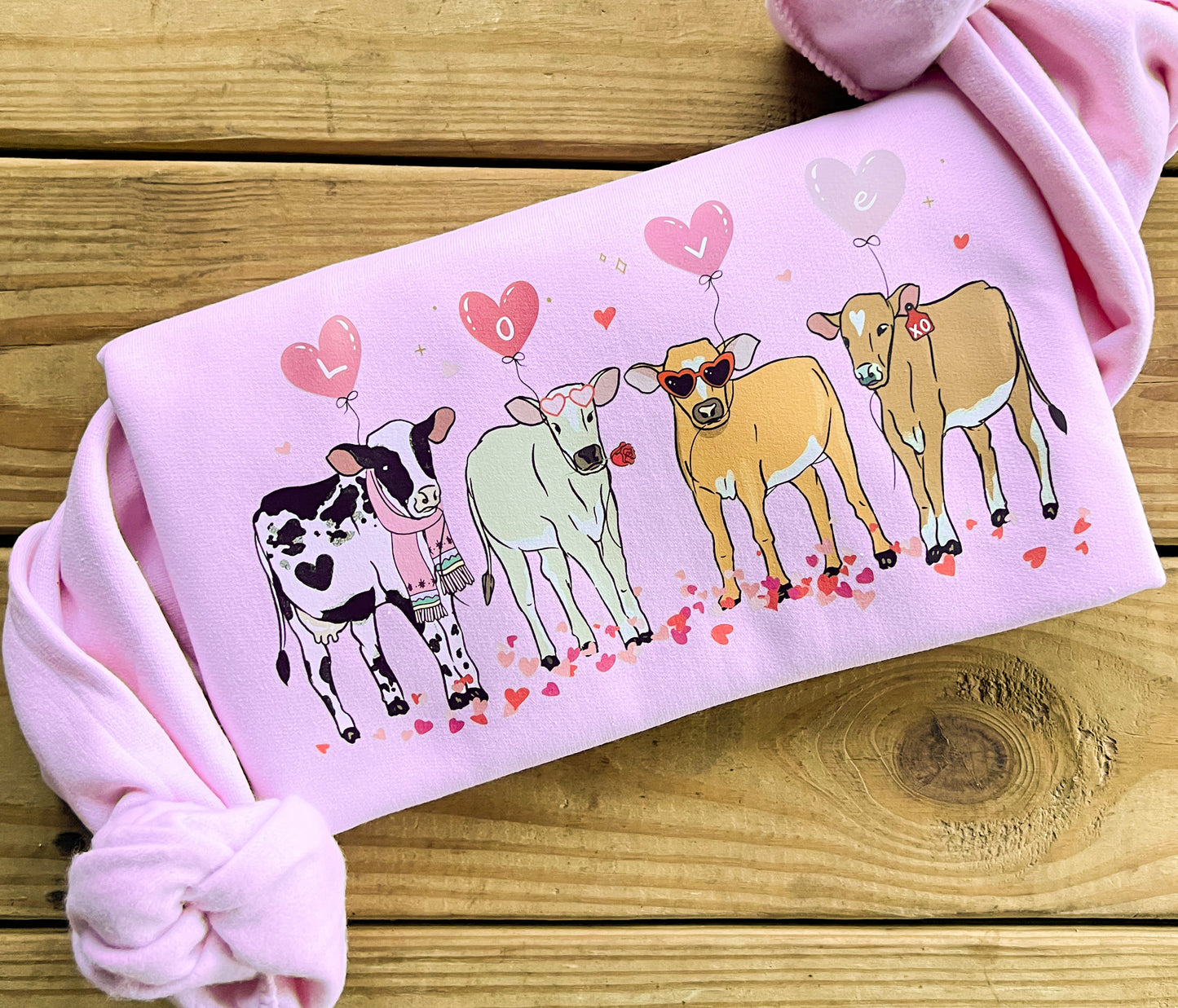 Valentine Cows Sweatshirt