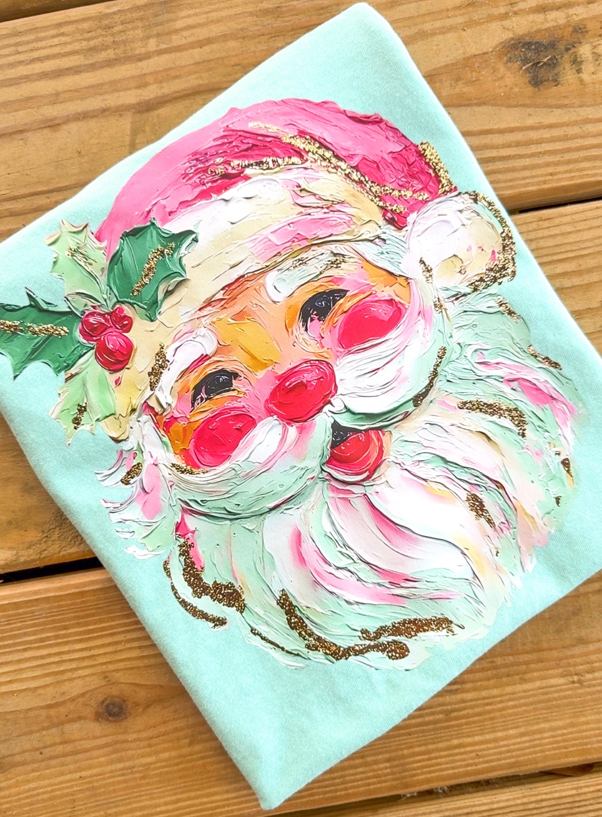 Brush Stroke Preppy Santa - Comfort Colors