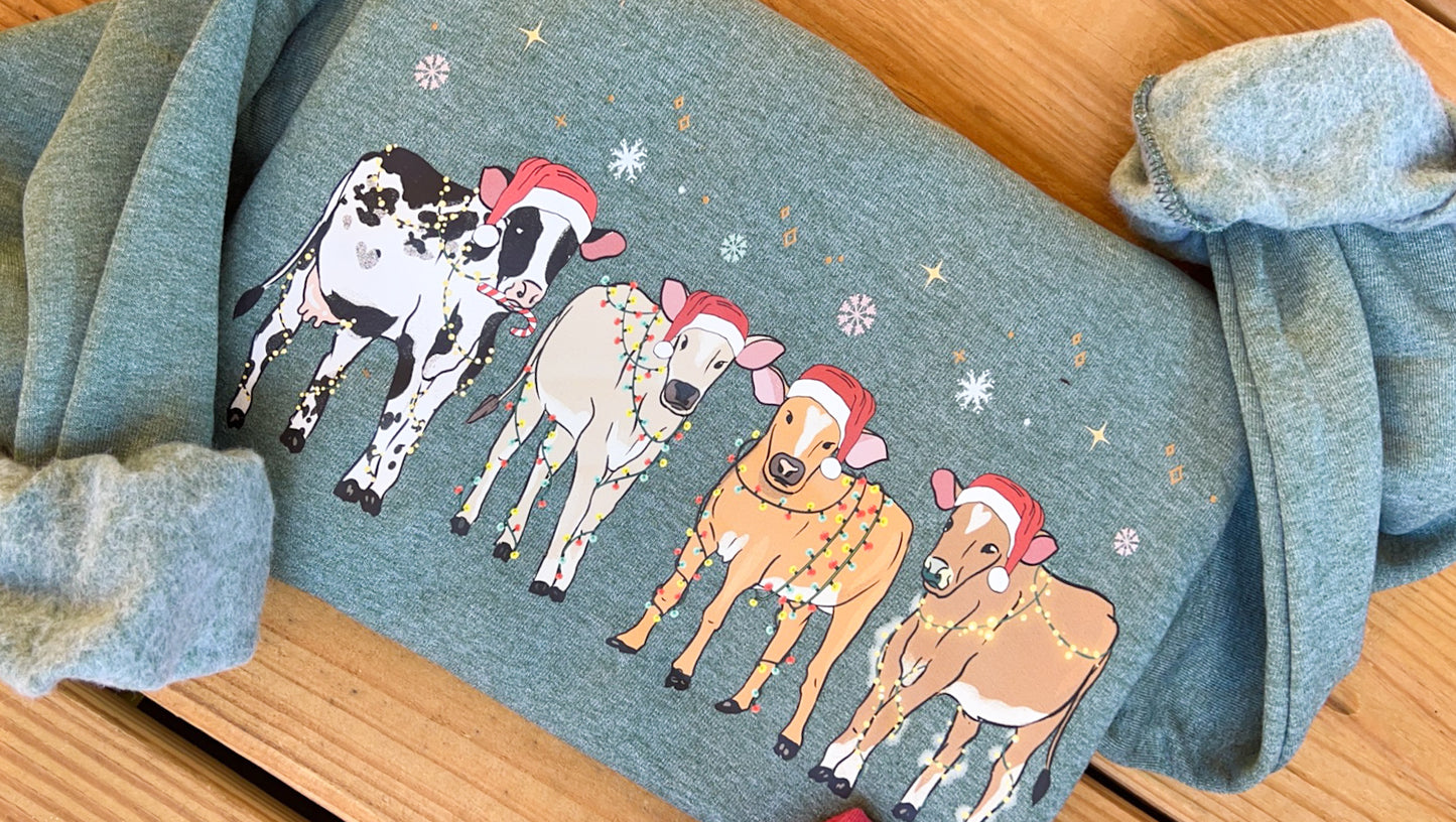 Christmas Cows Sweatshirt