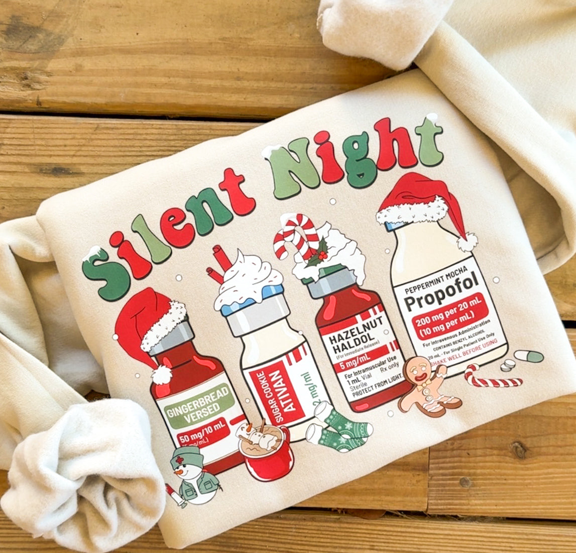 Silent Night — Nurse/Healthcare Worker Sweatshirt