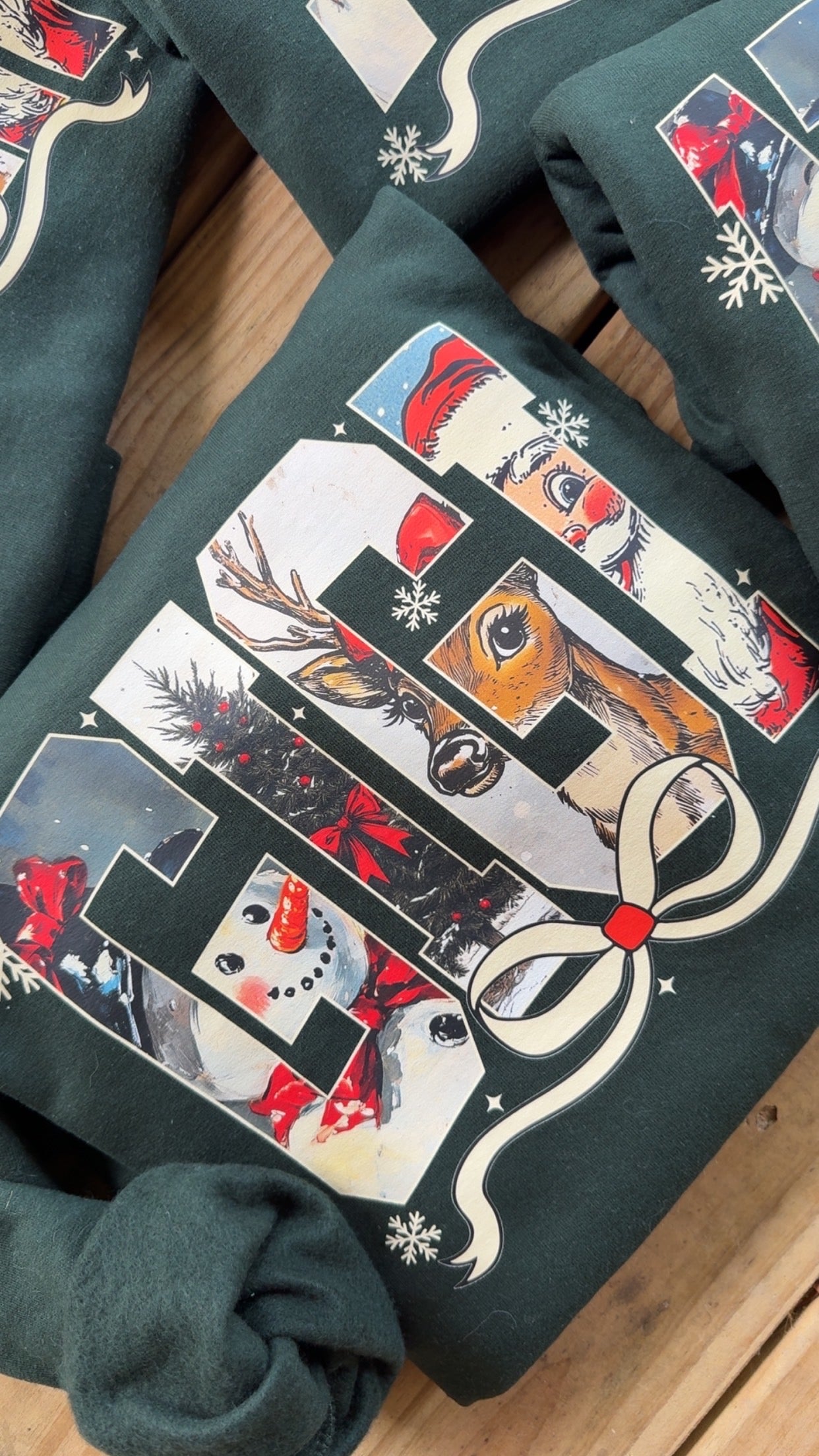 Nostalgic Christmas Varsity Font Sweatshirts