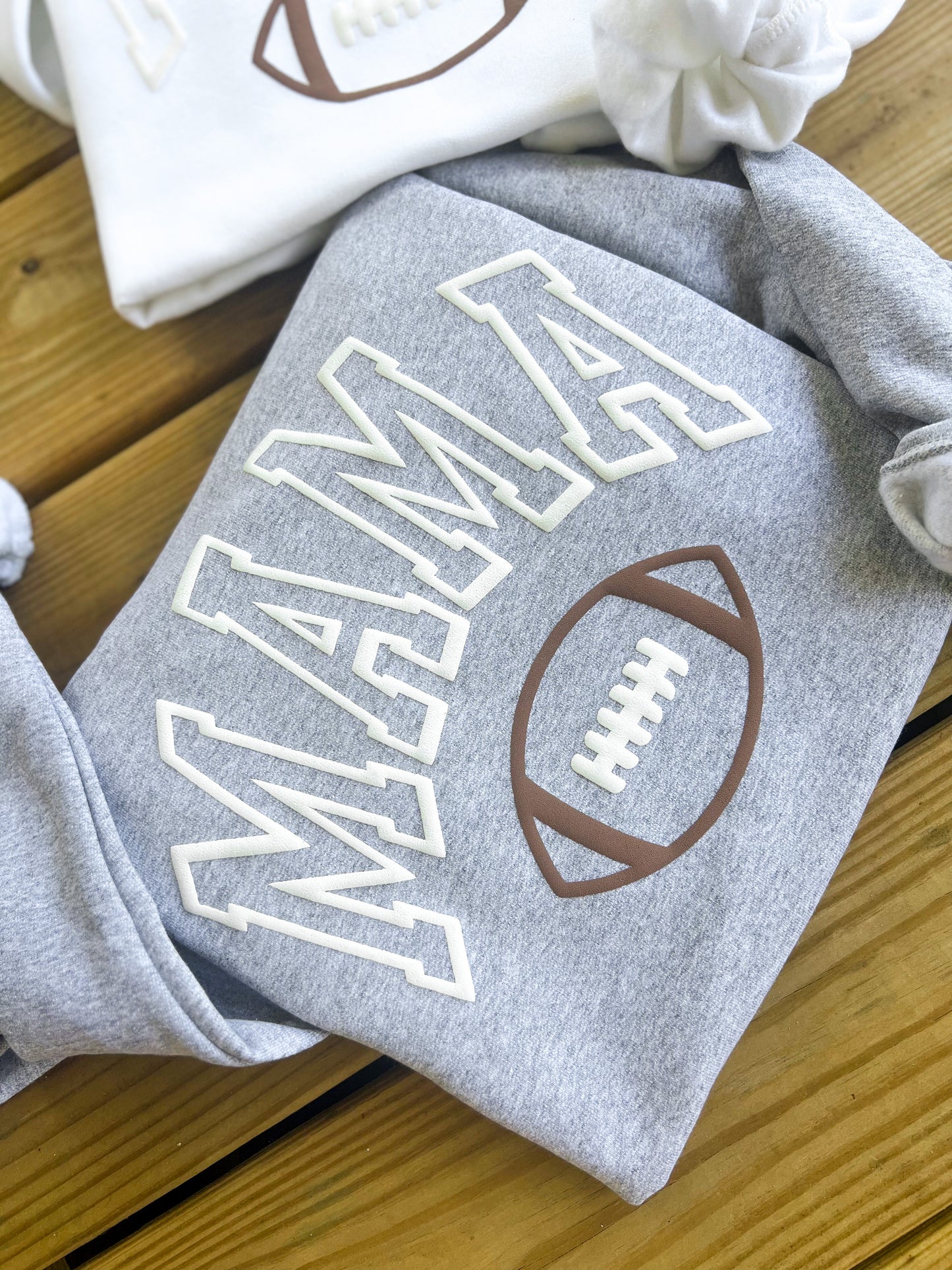 3D Puff Football Mama Sweatshirt