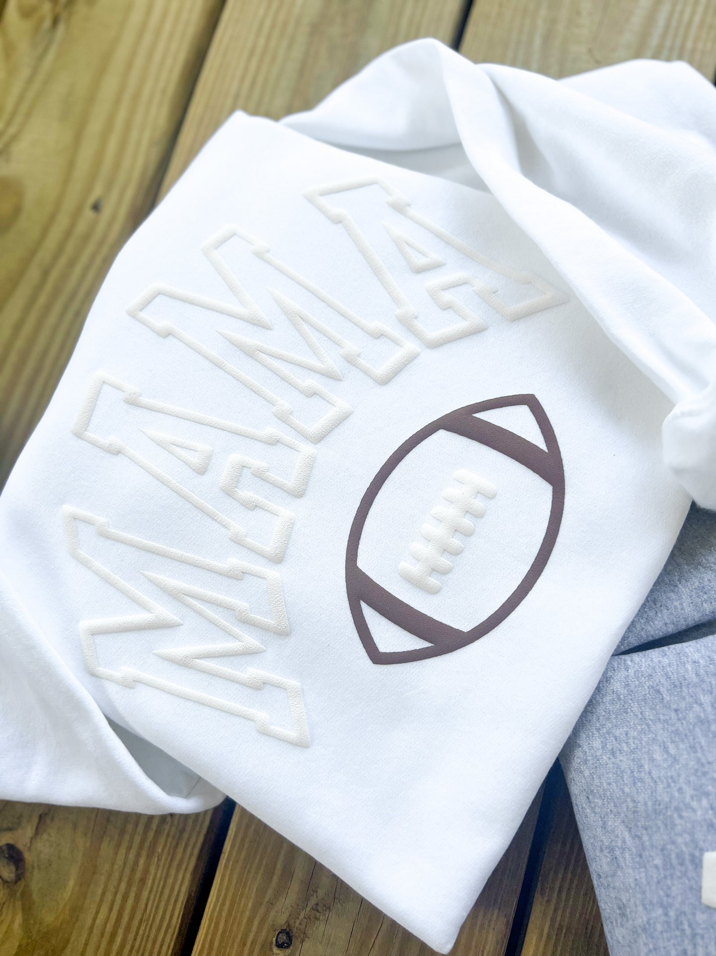 3D Puff Football Mama Sweatshirt