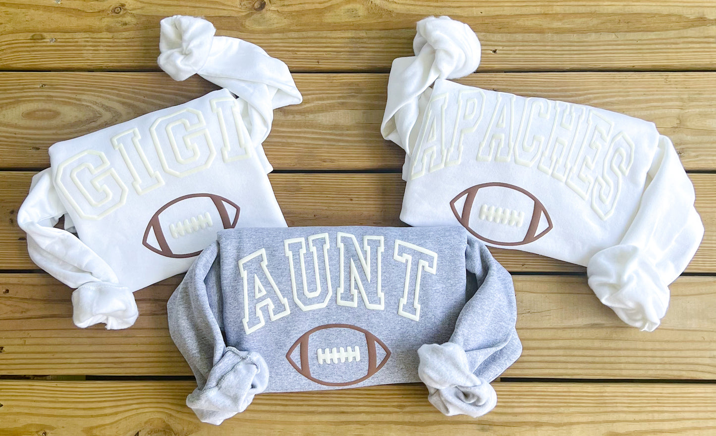 3D Puff Football Sweatshirt - Custom