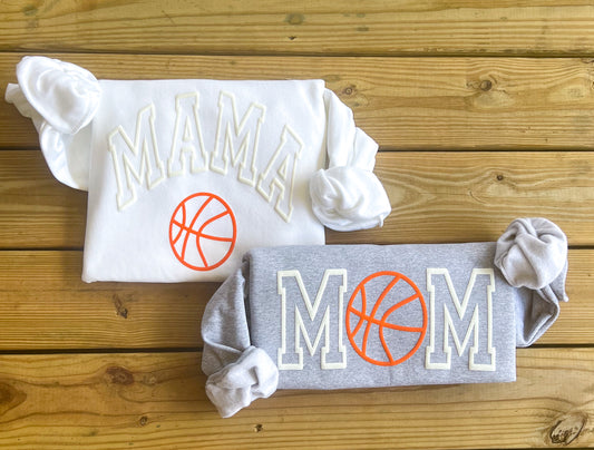 3D Puff Basketball Mom/Mama Sweatshirt