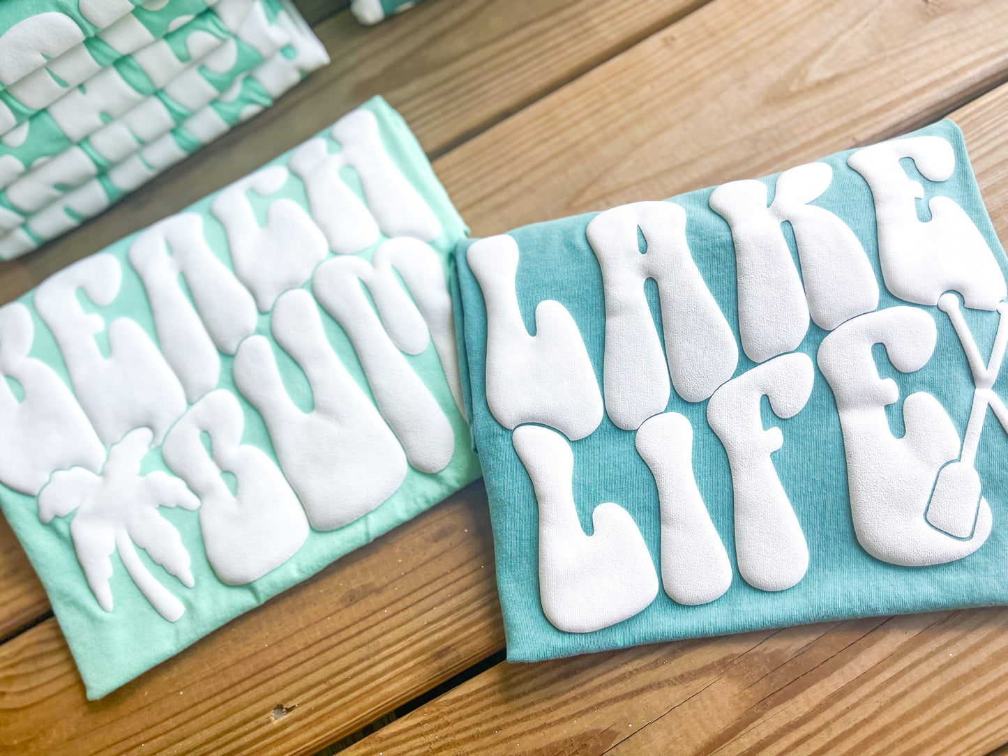 3D Puff Comfort Colors Lake Life T-Shirt