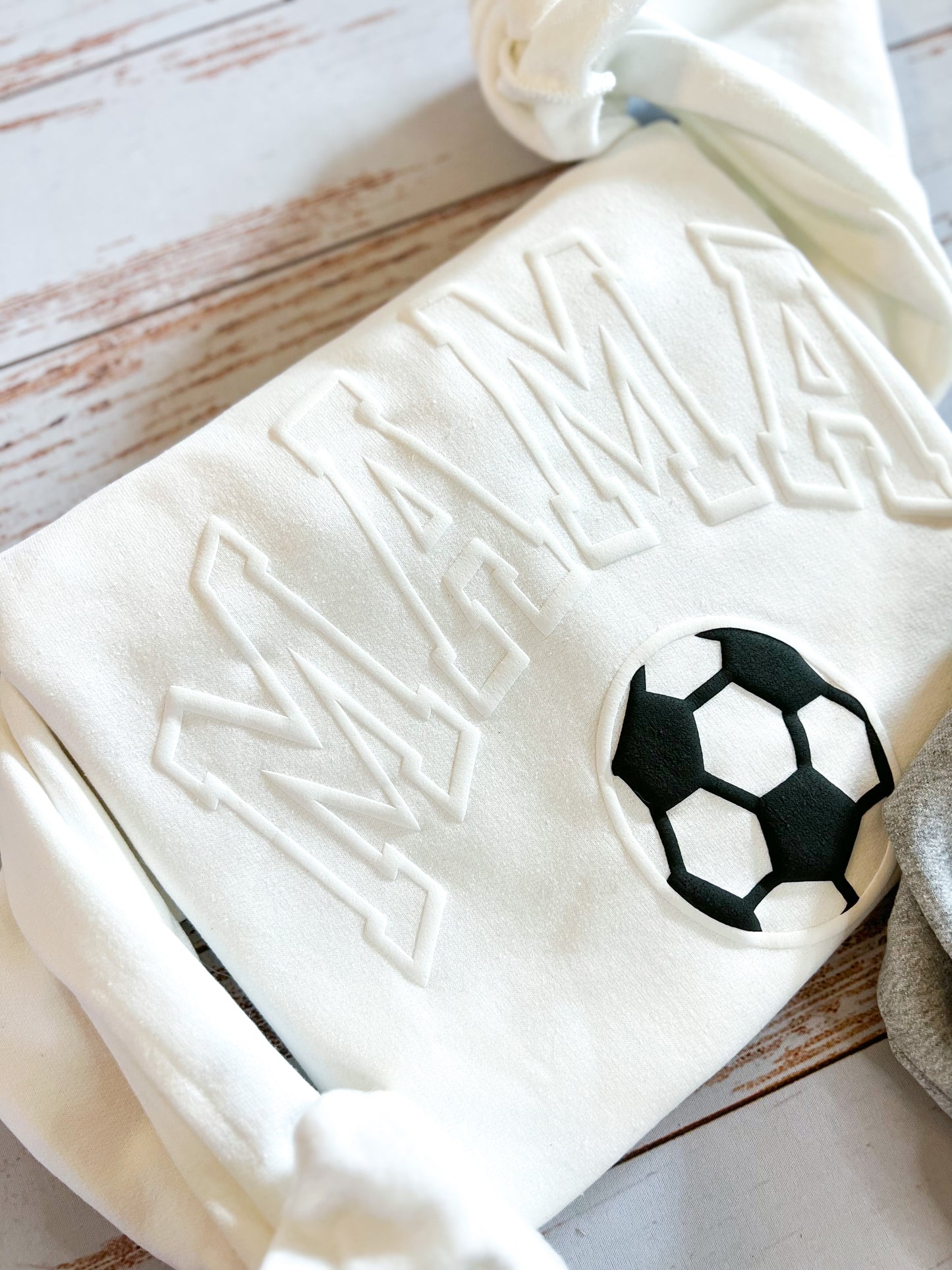 3D Puff Soccer Mom/Mama Sweatshirt