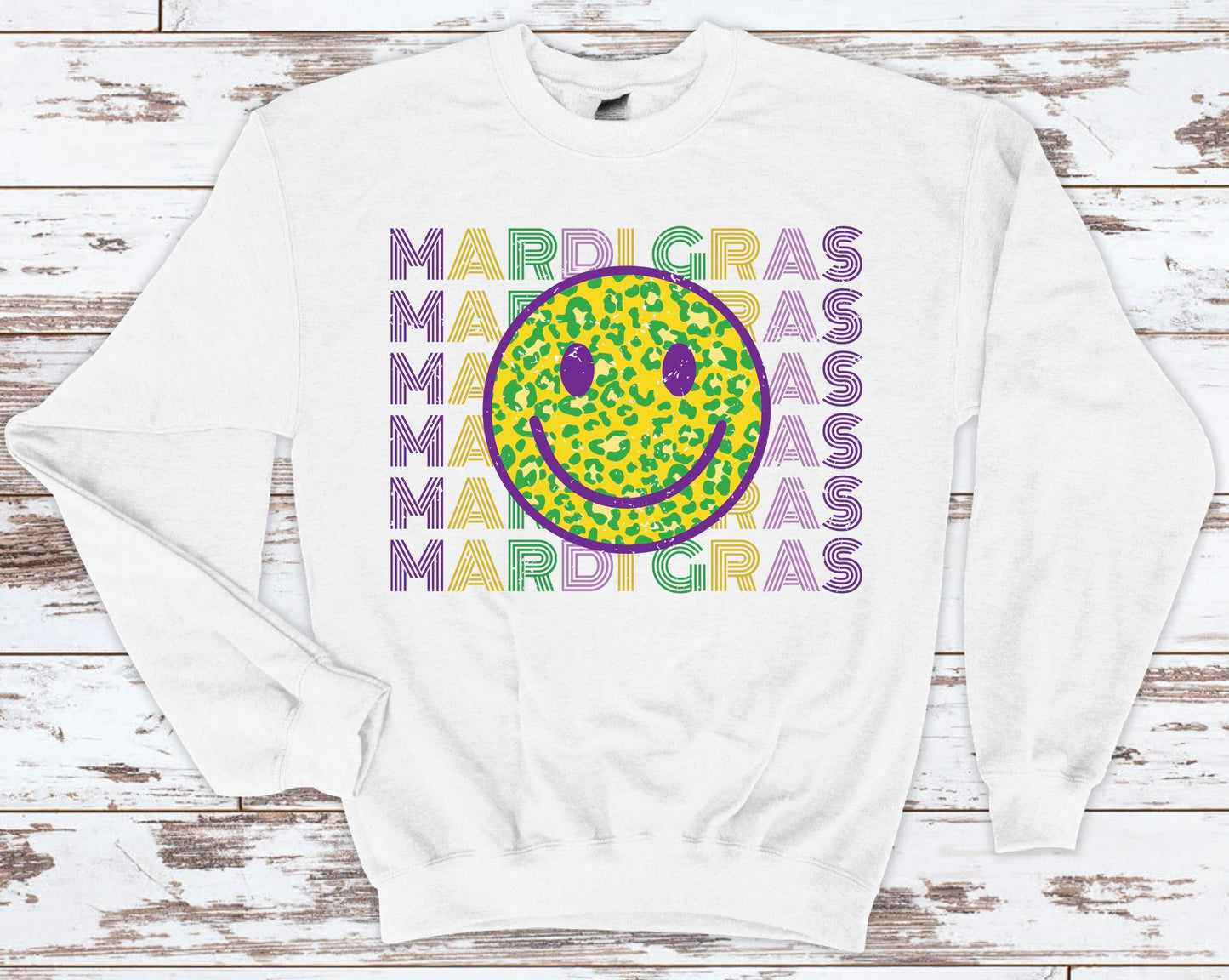 Mardi Gras Retro Smiley Face