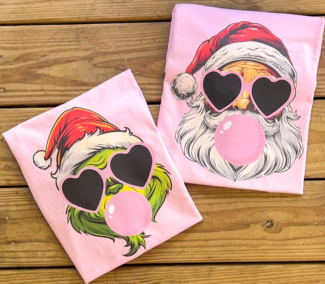 Christmas Characters Bubblegum - Comfort Colors