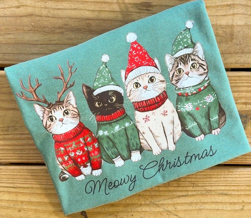 Meowy Christmas - Comfort Colors