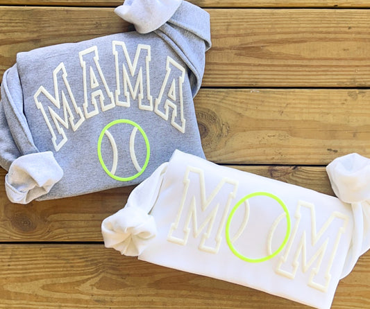 3D Puff Tennis Mom/Mama Sweatshirt