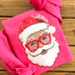 Pink Faux Sequin Santa Sweatshirt