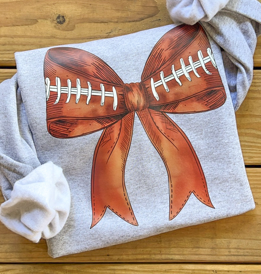 Coquette Football Bow Sweatshirt