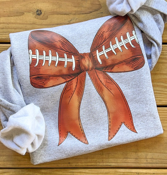 Coquette Football Bow Sweatshirt