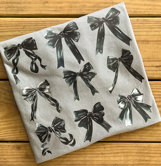 Black Coquette Bows - Comfort Colors