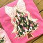 Painted Pink Christmas Tree - Comfort Colors