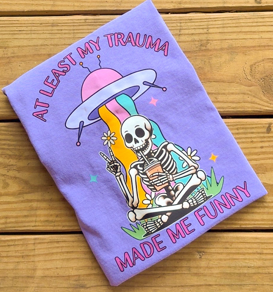 Trauma Made Me Funny (Violet) - Comfort Colors