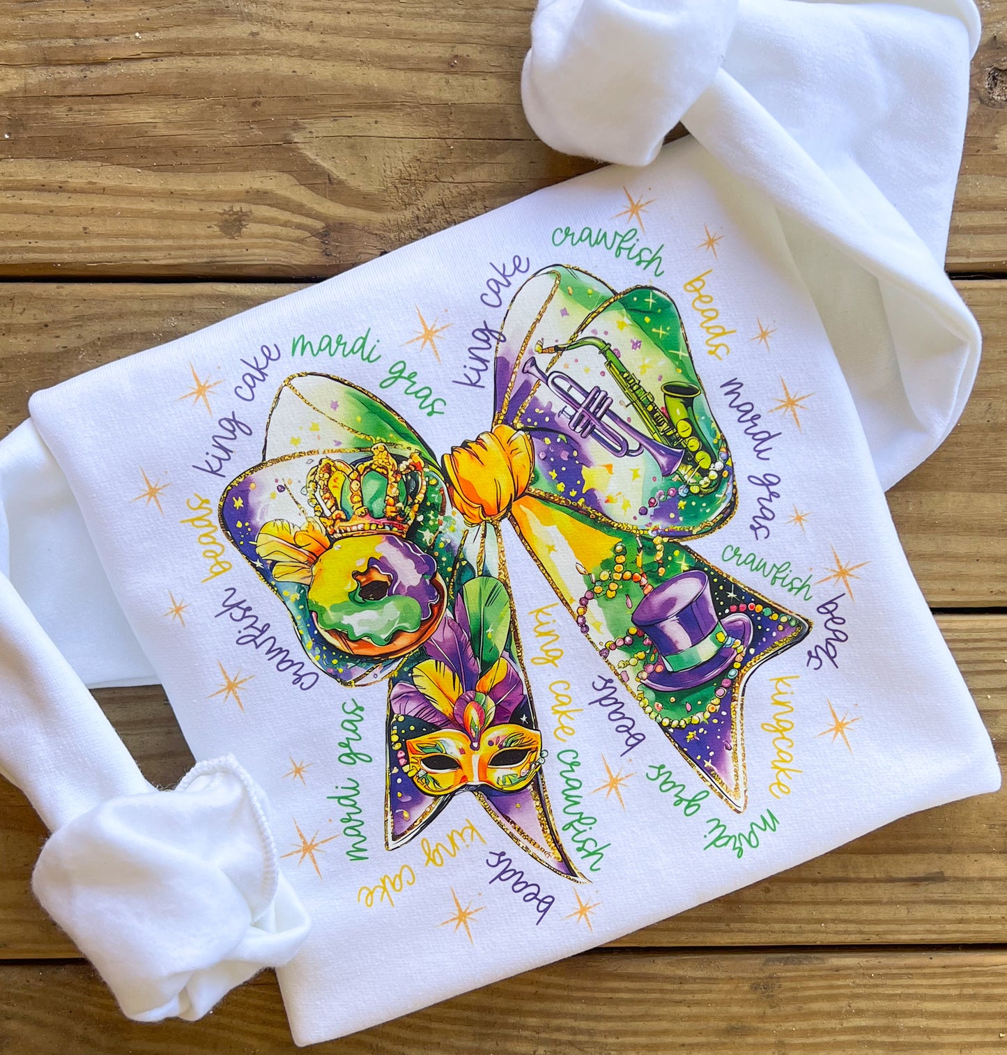 Mardi Gras Themed Bow