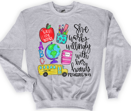 Proverbs 31:13 Grade School Teacher