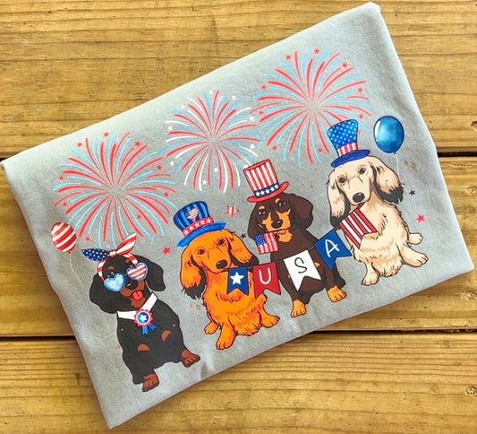 Patriotic Weenie Dogs - Comfort Colors