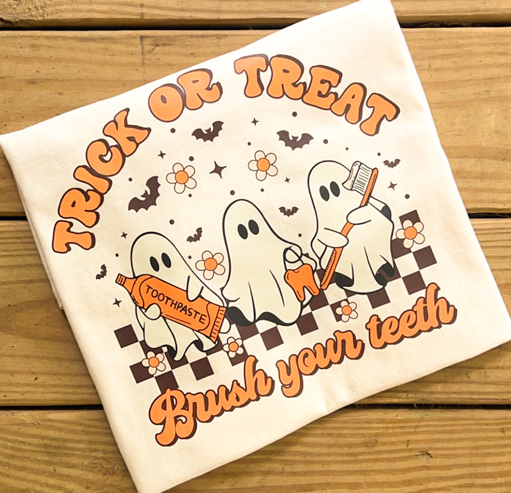 Trick or Treat Brush Your Teeth - Comfort Colors