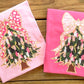 Painted Pink Christmas Tree - Comfort Colors