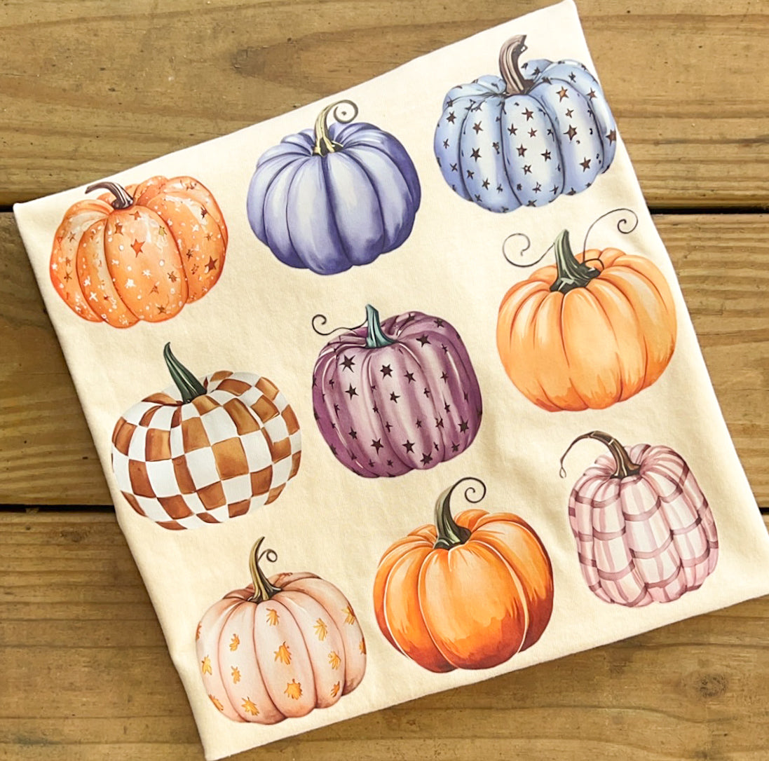 Watercolor Pumpkin Collage - Comfort Colors