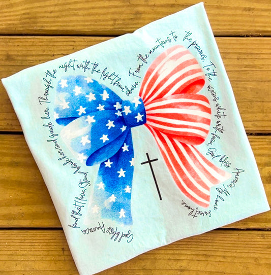 Flag Bow - Comfort Colors