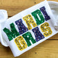 *Faux* Embroidery Mardi Gras Varsity Letters Sweatshirt