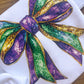 Mardi Gras Faux Glitter Bow