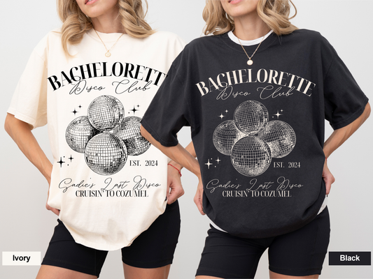 Custom Disco Club Themed Bachelorette T-Shirts